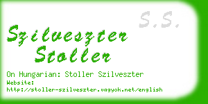 szilveszter stoller business card